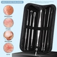 thumbnail image 4 of Kit de herramientas 7 en 1 para extraer espinillas, extractor de espinillas, extractor de espinillas y herramienta para espinillas, tratamiento seguro, kit de acné Zit Popper negro, 4 of 5