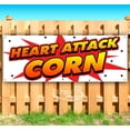 thumbnail image 1 of Heart Attack Corn 13 oz Vinyl Banner With Metal Grommets, 1 of 4