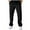 Black, variant on Iugvhana Men's Pants Casual Knit Textured Straight Leg Athletic Pants Elastic Waist Drawstring Loose Fit Workout Trousers with Pockets Black L
