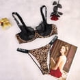 thumbnail image 3 of Rhinestone Conjunto De Lencería Rosa Cómodo Push-up Sujetador Bragas 2 Piezas Sexy Panty Setpangjing, 3 of 4