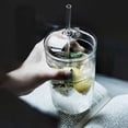 thumbnail image 6 of Glass Cup with Lid and Straw, 16.9oz Iced Coffee Cups with Lids, Glass Tumbler with Dome Lid, Glass Tumbler with Straw, Drinking Glasses for Smoothies Juice, 6 of 6