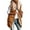 Brown, variant on PRETTYGARDEN Womens 2025 Fall Reversible Vests Sleeveless Fleece Jacket Zip Up Hoodie Pockets Long Warm Winter Coat Outerwear