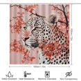 thumbnail image 2 of Petal Pink Leopard Print 4 Piece Shower Curtain Sets with Non-Slip Rugs Toilet Lid Cover And Bath Mat Cheetah Animal Pattern Chinoiserie Waterproof Personality Pattern Bath Curtain, 2 of 8