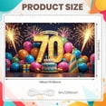thumbnail image 2 of Golden Glitter 70th Birthday Banner Colorful Balloons Display Firework Design Gift Box Decor Birthday Party Backdrop for 70th Birthday Party Indoor Celebration Family Gathering, 2 of 9