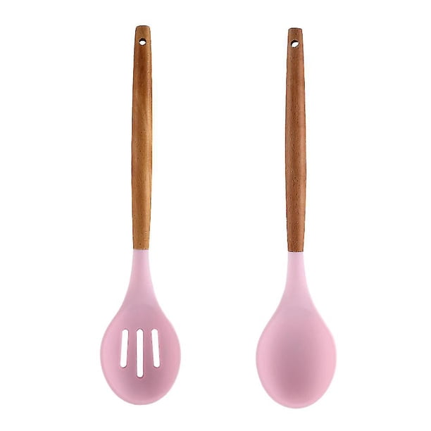 Utensilios de cocina de silicona, juego de 2 utensilios de cocina, fácil de usar