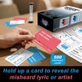 thumbnail image 5 of Funny Music Cards Game - Song or Artist Card Game for Family Gatherings, Karaoke Nights, Misheard Lyrics Party Game for Teens and Adults, 5 of 6