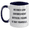 White/Navy, variant on Law Enforcement Officer Humor Two Tone Coffee Mug, Funny Retired Officer Quote, Gifts from Friends for Father's Day, 11oz Ceramic Mug