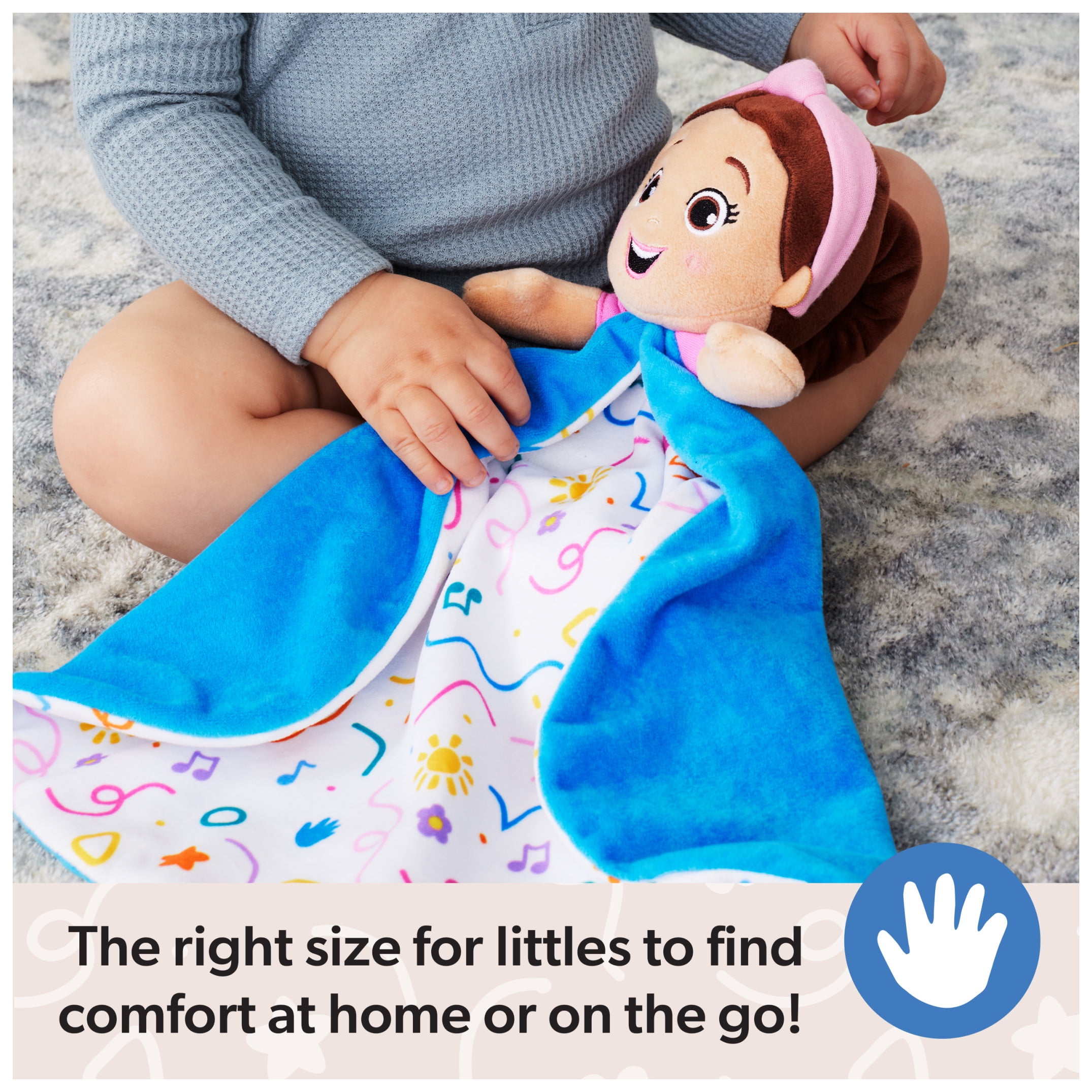 Ms. Rachel Official Huggable Lovey, Double Sided Plush Toy, Machine Washable