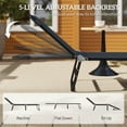 thumbnail image 4 of Outsunny Chaise Longue Pliante, Chaise de Bronzage avec Dossier Réglable, Noir, 4 of 8