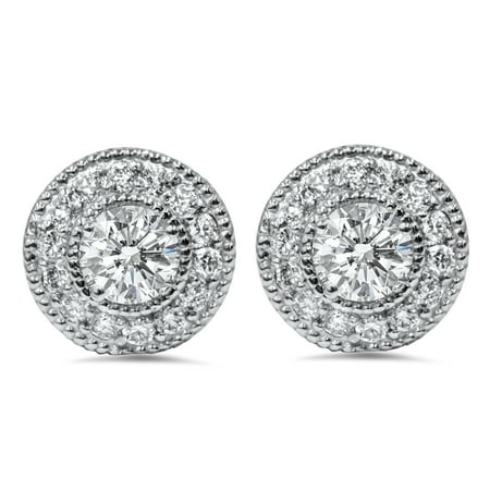 Pompeii3 1 2ct Diamond Studs Removable Earring Jackets 14k 1 2ct Diamond Studs Removable Earring Jackets 14k White Gold