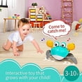 thumbnail image 3 of Adakot Blue Crawling Crab Baby Toys Touch and Walk Music Light Baby Crawling Toys for Kids, Interactive Learning Development Toddler Toy, Baby Toys 12-18 Months Gift Toys, 3 of 7