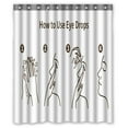 thumbnail image 1 of EREHome Rideau de Douche Gouttes pour les Yeux et Crochets pour Décoration Intérieure 60x72 Pouces, 1 of 1