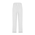 thumbnail image 3 of Xuyuer Womens Casual Cotton Tapered Capri Cargo Pants Loose Elastic Waist Ankle Cropped Trouser with Pockets, 3 of 5