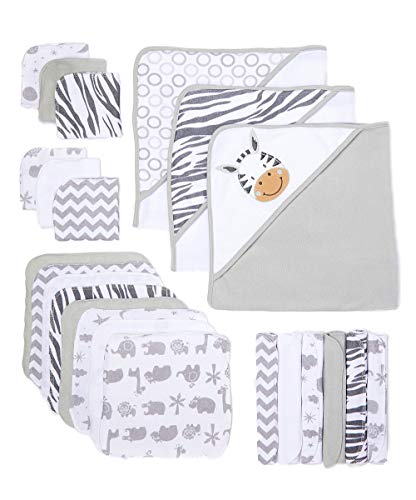 Spasilk Baby Hooded Towels and Washcloths Set, 23-Piece photo 5