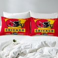 thumbnail image 3 of Erosebridal Housse de Couette Sport pour Enfants Simple, Légère, Rouge 2 Pcs, Chicago (Sans Couette), 3 of 6
