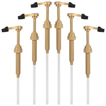 Dznils 6 Pack Coffee Syrup Pump Dispenser with Tip Cover for 750ml Bottles, Gold