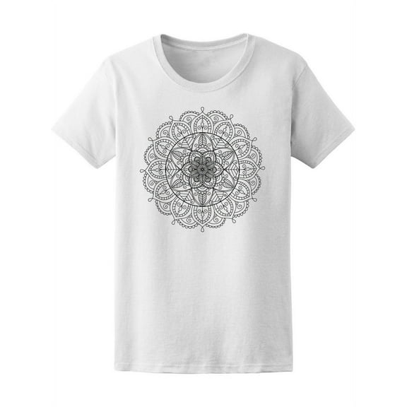 Floral Ethnic Decorative Mandala T-Shirt Women -Image by Shutterstock, Female x-Large