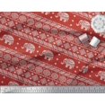 thumbnail image 2 of Soimoi Poly Georgette Fabric Aztec & Tribal Elephant Animal Print Fabric by Yard 42 Inch Wide, 2 of 3