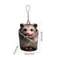 thumbnail image 3 of Christmas Hanging Ornament, Cozy Blanket Wrapped Acrylic Christmas Tree Ornament, Festive Plaid Wrapped Holiday Hanging Decor for Christmas Tree Wall Bedroom Home Party Decoration, 3 of 6