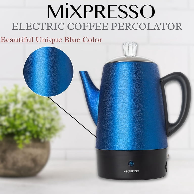 Free Shipping! Mixpresso Electric Percolator Coffee Pot 10 Cup Stainless  Steel with Keep Warm Function - Walmart.com