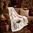 thumbnail image 3 of Hairless Sphynx Cats Gold Laurel Crescent Moon Art, Festive Pet Portrait Pattern, Warm Flannel Blanket for Living Room and Bedroom, Cat Lovers Christmas Gift, Pet Lover Home Decor, 3 of 9