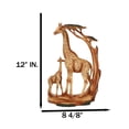thumbnail image 2 of Safari Savannah Giraffe Family In Scenic Forest Faux Wooden Cutout Figurine, 2 of 9