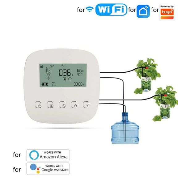 Whatever You Like-Smart Dual Pump Watering Timer WiFi Enabled for Indoor Plants - USB Rechargeable Remote Control Irrigation System"}