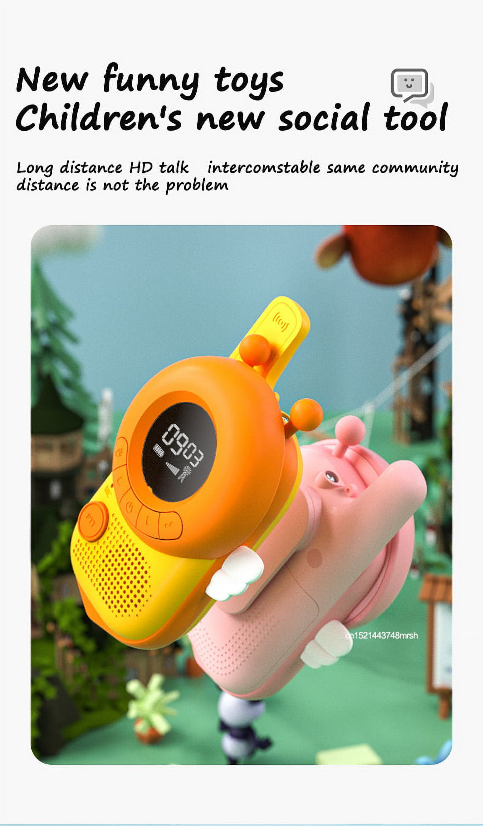2pcs Children Walkie Talkie Mini Kids Walkie Talkie Phone Toys Handheld 3KM  Range UHF Radio Interphone Talkie Walkies Baby Gift 