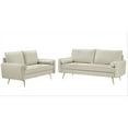 thumbnail image 2 of US Pride Furniture Villeda Velvet 2 PCS Living Room Set, Sofa & Loveseat,Ivory, 2 of 5