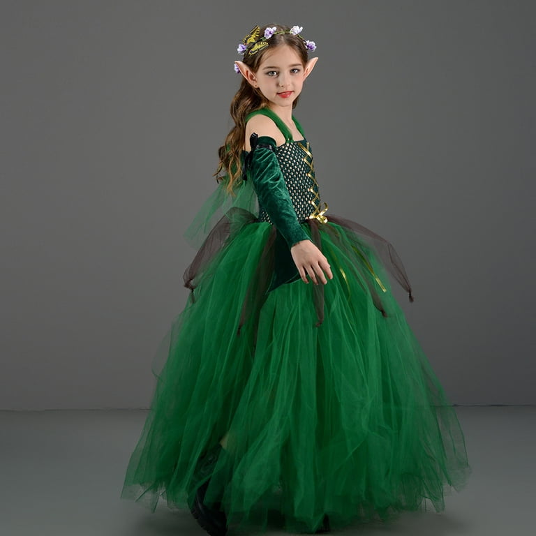 forest fairy dress Green Wedding Gown Offbeat Wed formerly Offbeat Bride Will become the main accessories of the image of the Forest Lady Purple Fantasy Fairy Costume