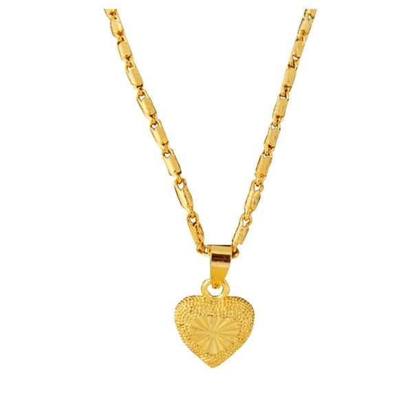 SIfdSeng Valentine's Day Love Clavicle Chain Gold Necklace Love Pendant Festival Gift Gold Plated Color Preservation Chain