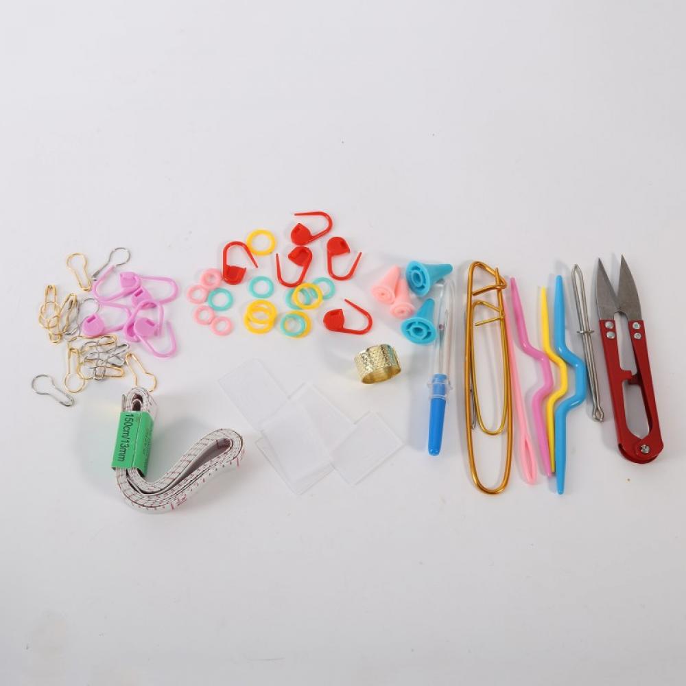 New Basic Knitting Tools Accessories Supplies with Case Knit Kit Lots Home Knitting Accessories DIY Knitting Tools Set, Size: 12.9