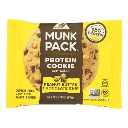 Munk Pack - Protein Cookie - Peanut Butter Chocolate Chip - Case of 6 - 2.96