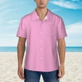 thumbnail image 4 of Balery Pink Print Men's Hawaiian Shirts Short Sleeve Beach Shirt Relaxed Fit Vacation Button Down Shirts-3X-Large, 4 of 9