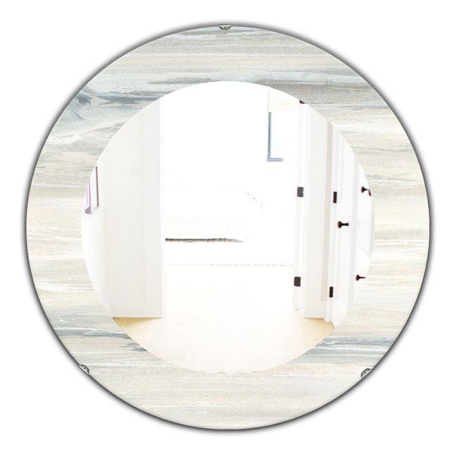 Designart 'Watercolor Colorfields I' Miroir Moderne - Miroir Mural Ovale ou Rond - 32x32