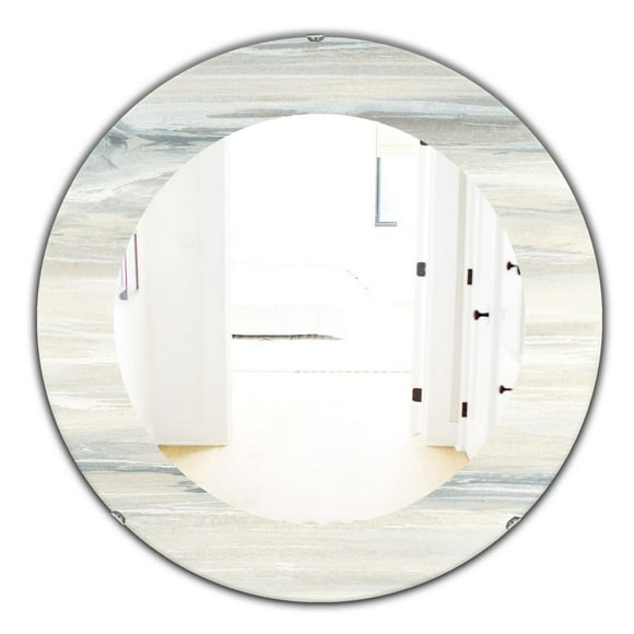 Designart 'Watercolor Colorfields I' Miroir Moderne - Miroir Mural Ovale ou Rond - 32x32