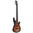 thumbnail image 2 of 6 String Electric Bass Guitar, Full Size Standard Right Handed Rosewood Fingerboard Bass Kit with Gig Bag, Strap, Wrench Tool (Sunset Color), 2 of 10