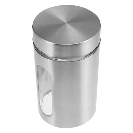 Stainless Steel Storage Tank Airtight Jar Food Containers with Lids Silver
