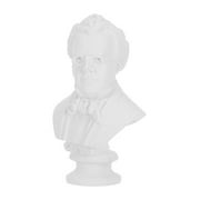 OUNONA Small Resin Bust Statue Miniature Musician Figurine Desktop Decoration Resin Portrait Sculpture Classic Tabletop Adornment