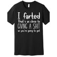 thumbnail image 2 of Men's Adult Graphic tee T-Shirt1 men's "I farted" letter-printed crew neck short-sleeved T-shirt, pure cotton summer casual streetwear Tee For Adult, Men, Women, Teen, Teenager, Adolescent, YouthFat, 2 of 6