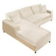 thumbnail image 1 of Funda de mueble NAISI de terciopelo para sofá seccional en forma de L, 6 unidades, color beige, 1 of 6