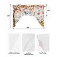 thumbnail image 5 of Fall Pumpkin Swag Valances for Windows, Small Curtains Drapes, Orange White Thanksgiving Maple Leaf Kitchen Window Curtains Over Sink Rod Pocket Window Treatment Valance for Bedroom/Bathroom 56"x36", 5 of 5