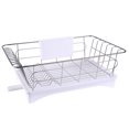 thumbnail image 2 of Dish Rack Drainer 304 Stainless Steel Professional 2 Tier Dish Drying Drainer Rack Large Capacity with Microfiber Mat Kitchen Utensil Holder, 2 of 5