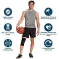 thumbnail image 2 of ComfiLife Compression Knee Sleeves - Knee Support Brace for Running, Crossfit, Powerlifting, Workout, Meniscus Tear, Arthritis, ACL, MCL - Breathable Non-Slip Comfort, Medium, Black - Single, 2 of 7