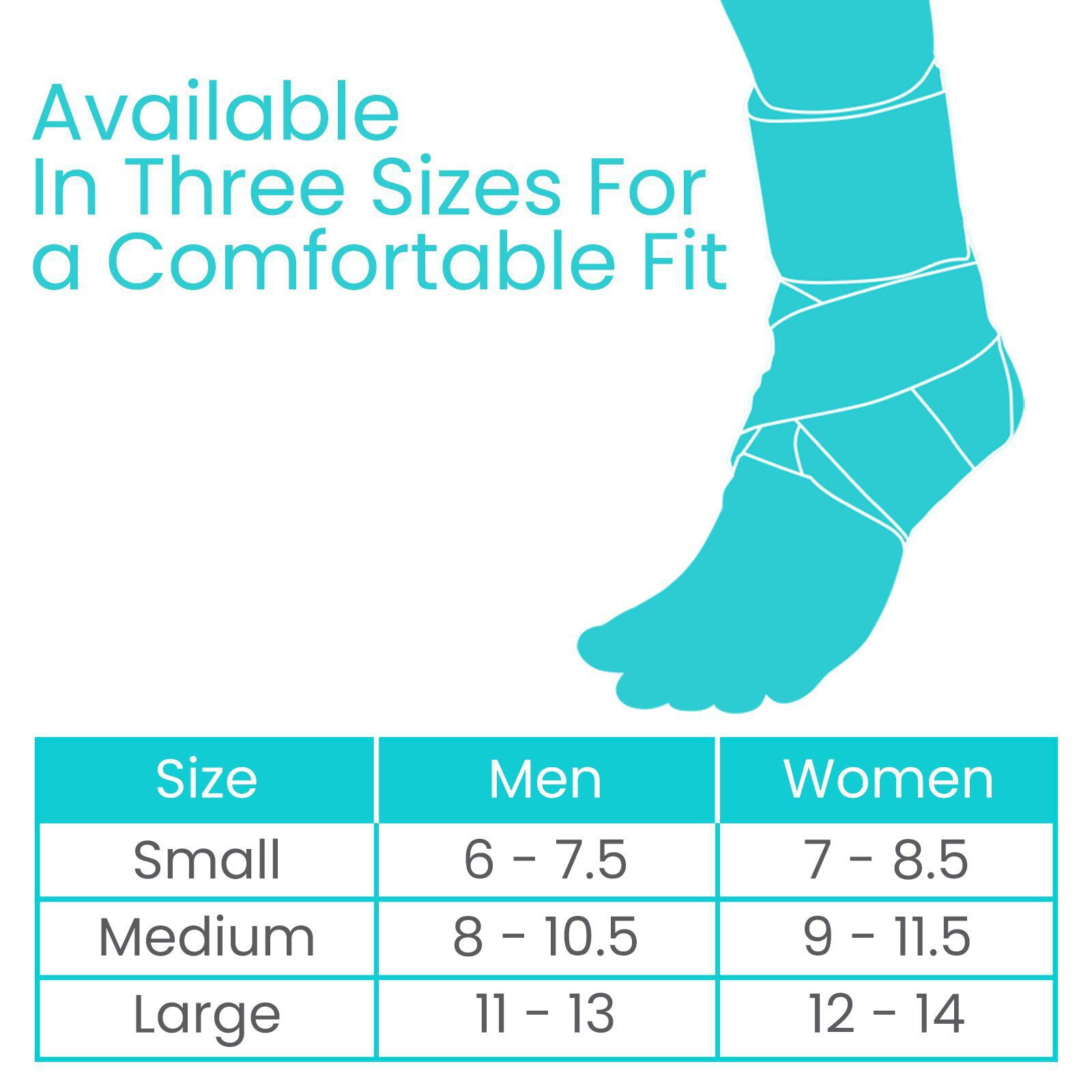 Vive Lace Up Ankle Brace - Adjustable Foot Support Stabilizer, Women & Men