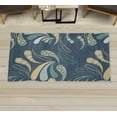 thumbnail image 1 of Abstract Decorative Rug, Contemporary Leaves and Blossoms Daisy Spring Season Geometric Style Art, Quality Carpet for Bedroom Dorm and Living Room, 6 Sizes, Dark Teal, by Ambesonne, 1 of 1