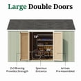thumbnail image 4 of Little Cottage Co. 12x14 Value Gable Shed with Side Entry and Floor, Outdoor Wood Storage Do-It-Yourself Kit, 4 of 13