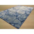 thumbnail image 2 of Tapis Contemporain Abstrait en Laine Fait Main Bleu, 2 of 3