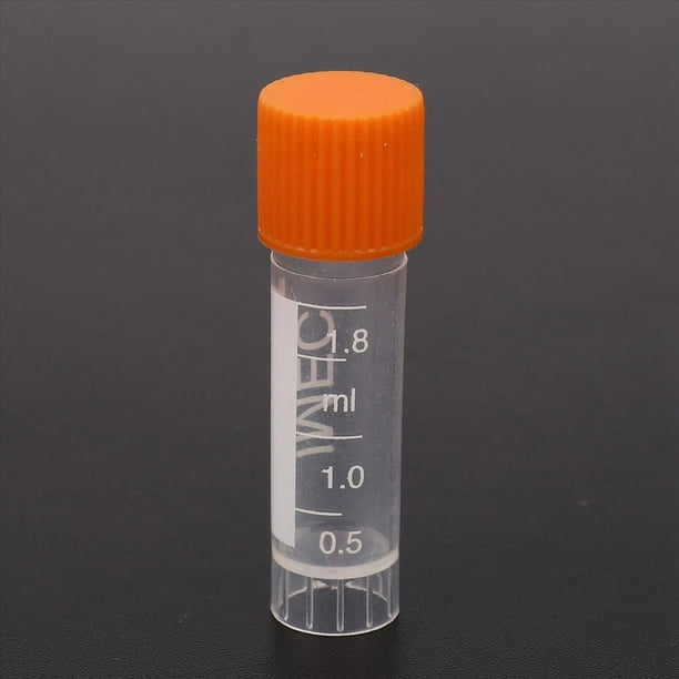 200Pcs 1.8Ml PláStico Graduado 0.063Oz Tubo de Muestra de Tubo de Ensayo Criovial con Tapa de Sellado