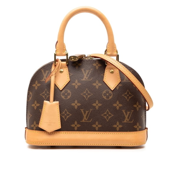 Pre-Owned Louis Vuitton Monogram Alma BB Shoulder Bag/Handbag 2-Way M46990 Brown Leather...